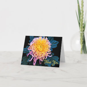 Cartão Thank You Pink Chysanthemum Note Greeting Card