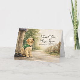 Cartão Thank You Puppy Raiser – Guide Dog Puppy