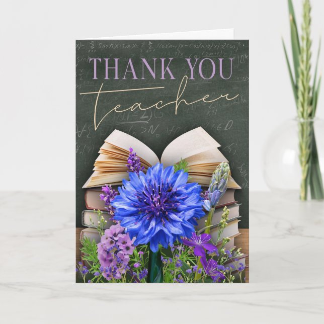 Cartão Thank You Teacher Floral Card (Frente)