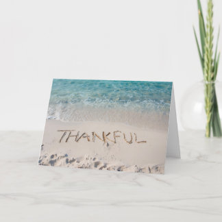 Cartão 🏝️ Thankful by the Sea - Coastal Thanksgiving