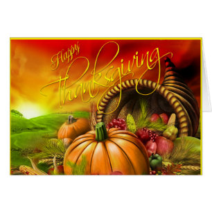 Cartão Thanskgiving feliz