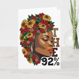 Cartão The 92 Percent Floral Black Women Black History Mo