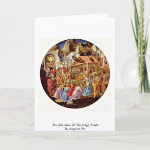 Cartão The Adoration Of The Magi, Tondo By Angelico Fra
