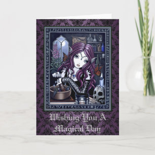 Cartão "The Alchemist" Gothic Magical Fairy Art Card