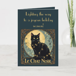 Cartão The Black Cat Fairy Lights On Festive Nights