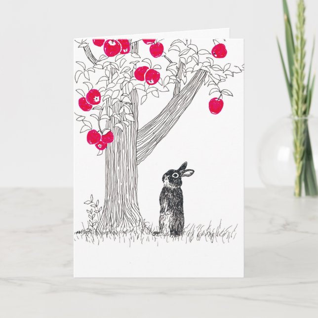 Cartão The Black Rabbit and the Apple Tree (Frente)