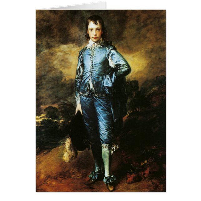 Cartão The Blue Boy, 1770, por Thomas Gainsborough (Frente)