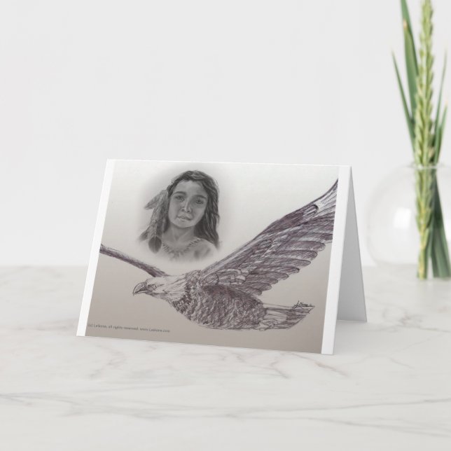 Cartão The Boy who flew with Eagles Card (Frente)