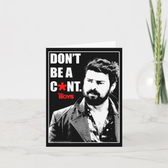 Cartão The Boys Butcher Don't Be A... Small  (Frente)