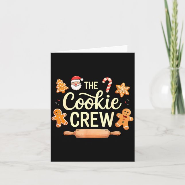 Cartão The Cookie Crew Christmas Baking Cookie Lover  (Frente)