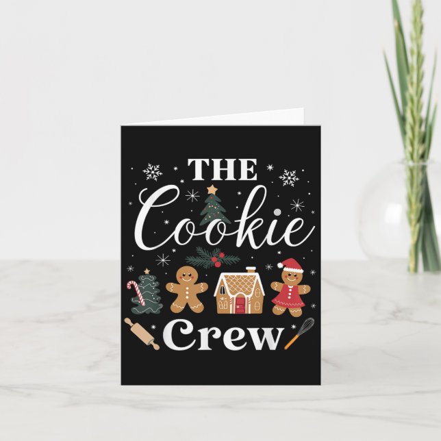 Cartão The Cookie Crew Christmas Baking Cookie Lover Kids (Frente)