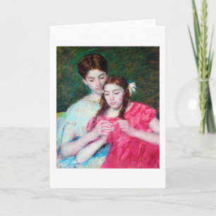 Cartão The Crochet Lesson, Mary Cassatt