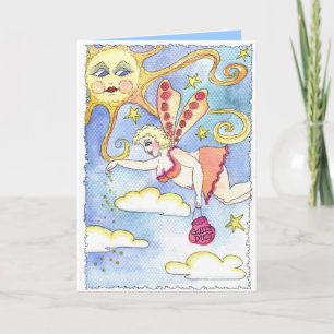 Cartão THE ELUSIVE GUILT FAIRY! Mothers day Greeting Card