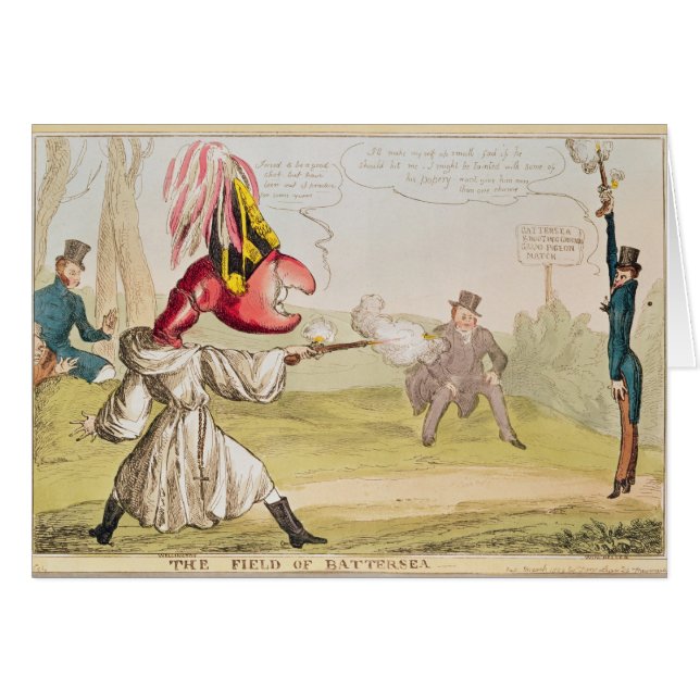 Cartão The Field de Battersea, 1829 (Frente Horizontal)