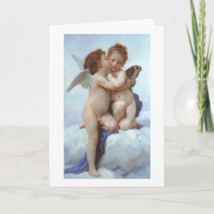 Cartão The First Kiss, Amor and Psyche, Bouguereau