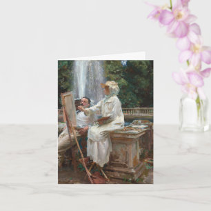 Cartão The Fountain, Villa Torlonia Folded Greeting Card