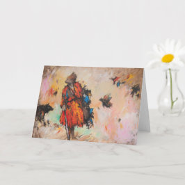 Cartão The fox and the wolf. 