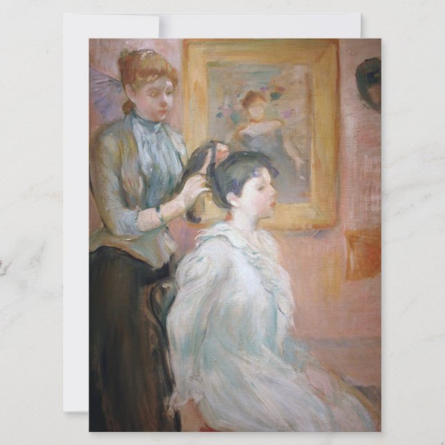 Cartão The Hairstyle (por Berthe Morisot) (Frente)