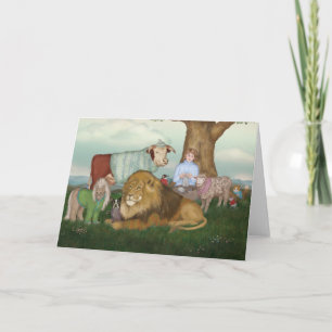 Cartão The Hand Knitted Peaceable Kingdom Card