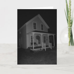 Cartão "The Harris House After Dark" Hallowe’en Card