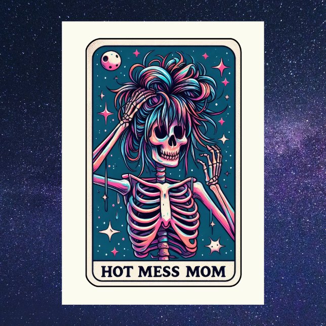 Cartão The Hot Mess Tarot Mother's Day Skeleton (The Hot Mess Tarot Mother's Day Skeleton Card)