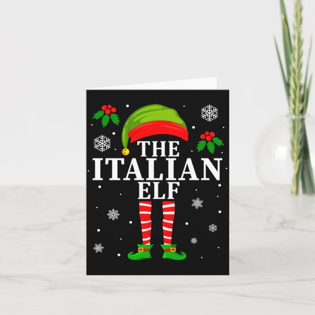 Cartão The Italian Elf Family Matching Christmas Pajama L (Frente)