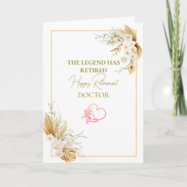 Cartão The Legend Has Retired Elegant Retirement (Frente)