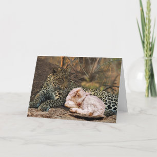 Cartão The leopard shall lie down with the lamb-Isaiah 11