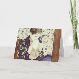 Cartão The Letter. 1890-1891, Mary Cassatt