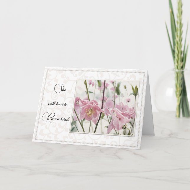 Cartão The Loss of a Woman/Girl - Sympathy (Frente)