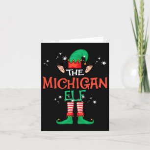 Cartão The Michigan Elf Matching Family Group Christmas F
