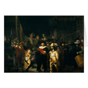 Cartão The Night Watch - Rembrandt