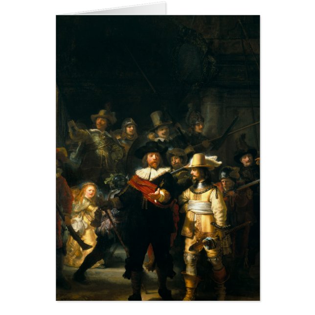 Cartão The Night Watch - Rembrandt (Frente)