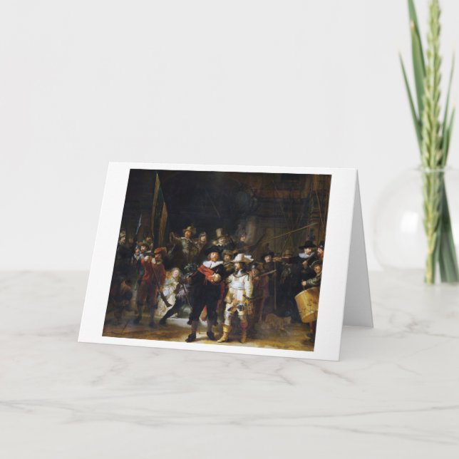 Cartão The Night Watch, Rembrandt, 1642 (Frente)