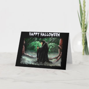 Cartão The Old Crone Halloween Card