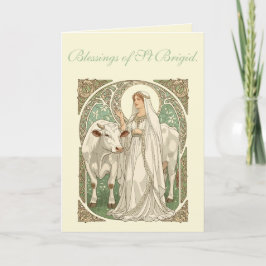 Cartão The Patron Saint of Dairy Workers St Brigid