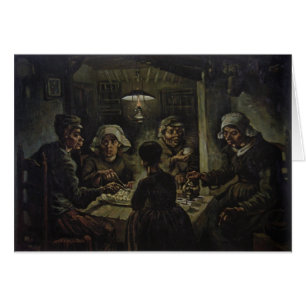 Cartão The Potato Comedores - Vincent Van Gogh (1885)