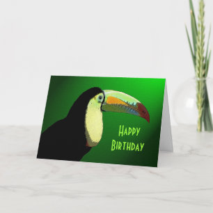 Cartão The Prismatic Toucan Birthday Greeting Card