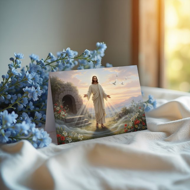 Cartão The Risen Of Jesus (Criador carregado)