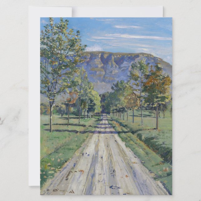 Cartão The Road to Evordes (por Ferdinand Hodler) (Frente)