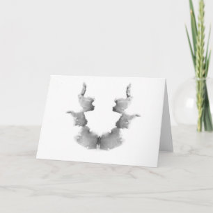 Cartão The Rorschach Test Ink Blots Plate 7 Heads Faces