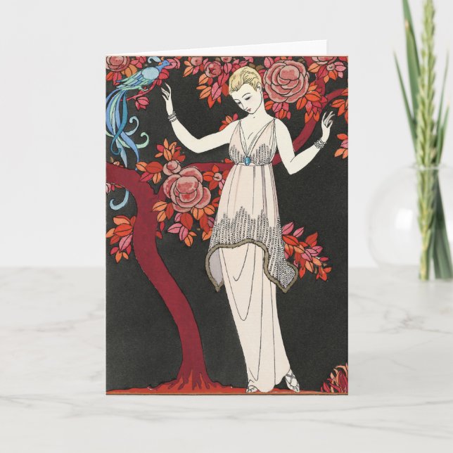 Cartão The Science Tree Evening Dress - George Barbier (Frente)