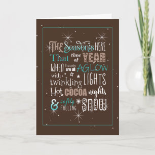 Cartão The Season Christmas Poem ID593