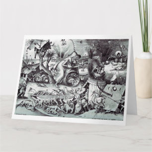 Cartão The Seven Deadly Sins, Pieter Bruegel