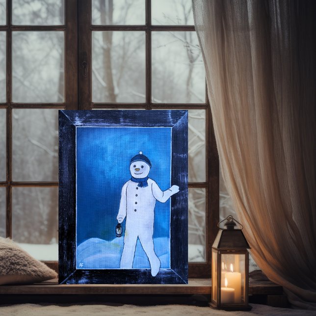 Cartão The Snowman's Escape Painting by Alfred Fox (Criador carregado)