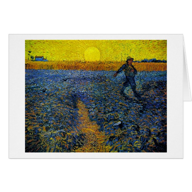 Cartão The Sower (F422) Van Gogh Fine Art (Frente Horizontal)