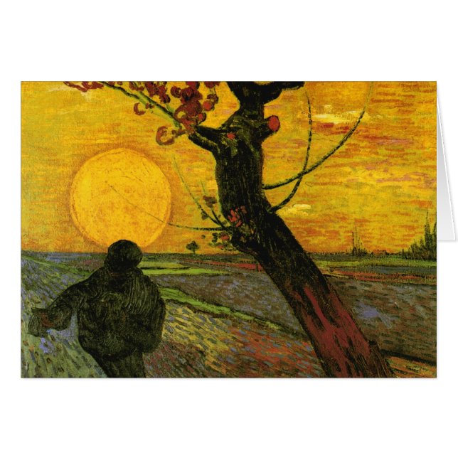 Cartão The Sower (F450) Van Gogh Fine Art (Frente horizontal)