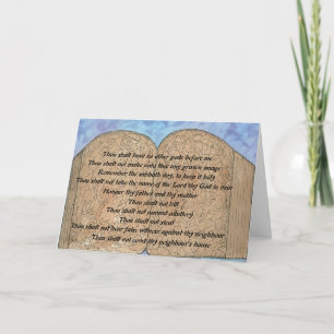 Cartão "The Ten Commandment" Greeting Card