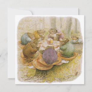 Cartão The Toads Tea Party (por Beatrix Potter)