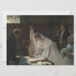 Cartão The Wedding Register (por Edmund Blair Leighton)